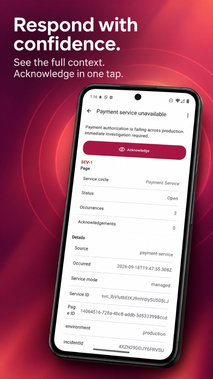Sevloom page details displayed on an Android phone